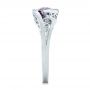  Platinum Custom Purple Sapphire And Diamond Engagement Ring - Side View -  102080 - Thumbnail