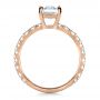 14k Rose Gold 14k Rose Gold Custom Radiant Cut Diamond Engagement Ring - Front View -  1311 - Thumbnail