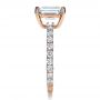 18k Rose Gold 18k Rose Gold Custom Radiant Cut Diamond Engagement Ring - Side View -  1311 - Thumbnail