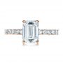 18k Rose Gold 18k Rose Gold Custom Radiant Cut Diamond Engagement Ring - Top View -  1311 - Thumbnail