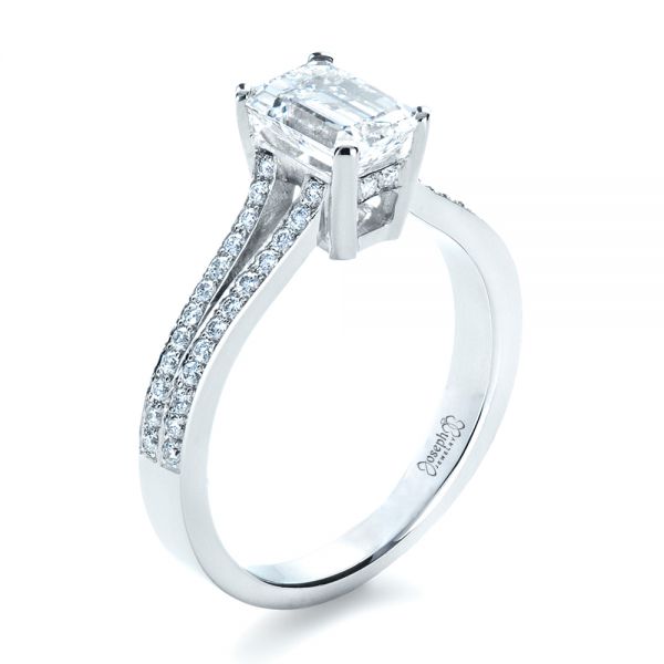 Custom Radiant Cut Diamond Engagement Ring - Image