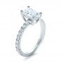  Platinum Custom Radiant Cut Diamond Engagement Ring - Three-Quarter View -  1311 - Thumbnail