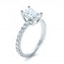 18k White Gold 18k White Gold Custom Radiant Cut Diamond Engagement Ring - Three-Quarter View -  1311 - Thumbnail