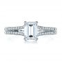 14k White Gold 14k White Gold Custom Radiant Cut Diamond Engagement Ring - Top View -  1284 - Thumbnail