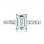  Platinum Custom Radiant Cut Diamond Engagement Ring - Top View -  1311 - Thumbnail