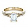 14k Yellow Gold 14k Yellow Gold Custom Radiant Cut Diamond Engagement Ring - Flat View -  1284 - Thumbnail