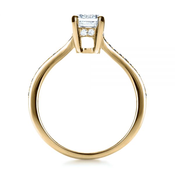 14k Yellow Gold 14k Yellow Gold Custom Radiant Cut Diamond Engagement Ring - Front View -  1284