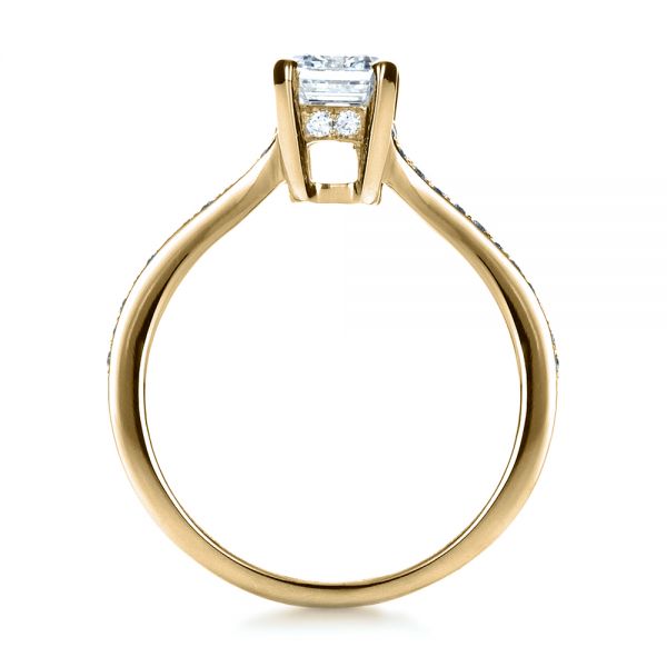 18k Yellow Gold 18k Yellow Gold Custom Radiant Cut Diamond Engagement Ring - Front View - 1284