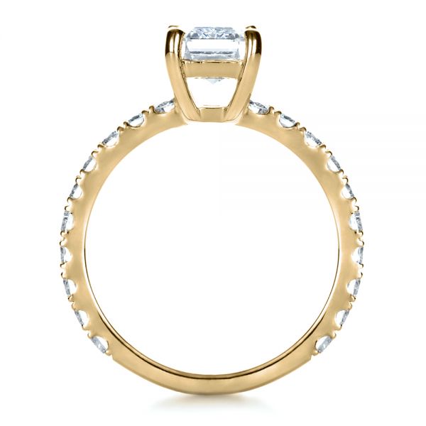 18k Yellow Gold 18k Yellow Gold Custom Radiant Cut Diamond Engagement Ring - Front View -  1311