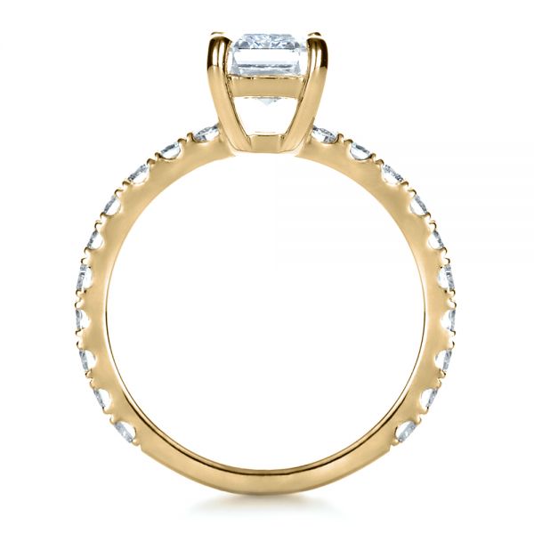 14k Yellow Gold 14k Yellow Gold Custom Radiant Cut Diamond Engagement Ring - Front View - 1311