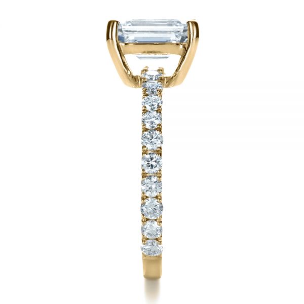 14k Yellow Gold 14k Yellow Gold Custom Radiant Cut Diamond Engagement Ring - Side View - 1311