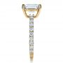 18k Yellow Gold 18k Yellow Gold Custom Radiant Cut Diamond Engagement Ring - Side View -  1311 - Thumbnail