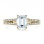 18k Yellow Gold 18k Yellow Gold Custom Radiant Cut Diamond Engagement Ring - Top View -  1284 - Thumbnail