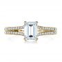 18k Yellow Gold 18k Yellow Gold Custom Radiant Cut Diamond Engagement Ring - Top View -  1284 - Thumbnail