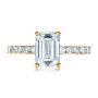 18k Yellow Gold 18k Yellow Gold Custom Radiant Cut Diamond Engagement Ring - Top View -  1311 - Thumbnail