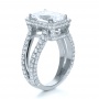  Platinum Custom Radiant Cut Diamond And Halo Engagement Ring - Three-Quarter View -  1117 - Thumbnail