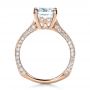 18k Rose Gold 18k Rose Gold Custom Radiant Cut Engagement Ring - Front View -  1317 - Thumbnail