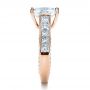 18k Rose Gold 18k Rose Gold Custom Radiant Cut Engagement Ring - Side View -  1317 - Thumbnail