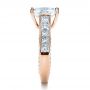 14k Rose Gold 14k Rose Gold Custom Radiant Cut Engagement Ring - Side View -  1317 - Thumbnail