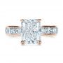 18k Rose Gold 18k Rose Gold Custom Radiant Cut Engagement Ring - Top View -  1317 - Thumbnail