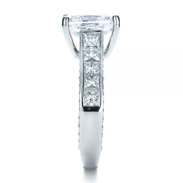  Platinum Platinum Custom Radiant Cut Engagement Ring - Side View -  1317