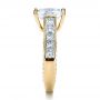 14k Yellow Gold 14k Yellow Gold Custom Radiant Cut Engagement Ring - Side View -  1317 - Thumbnail