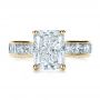 18k Yellow Gold 18k Yellow Gold Custom Radiant Cut Engagement Ring - Top View -  1317 - Thumbnail