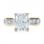 14k Yellow Gold 14k Yellow Gold Custom Radiant Cut Engagement Ring - Top View -  1317 - Thumbnail