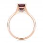 18k Rose Gold 18k Rose Gold Custom Red Zircon And Diamond Engagement Ring - Front View -  101475 - Thumbnail