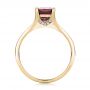 18k Yellow Gold 18k Yellow Gold Custom Red Zircon And Diamond Engagement Ring - Front View -  101475 - Thumbnail