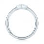  Platinum Custom Rose Cut Solitaire Bezel Diamond Engagement Ring - Front View -  104687 - Thumbnail