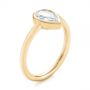 14k Yellow Gold 14k Yellow Gold Custom Rose Cut Solitaire Bezel Diamond Engagement Ring - Three-Quarter View -  104687 - Thumbnail