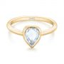 14k Yellow Gold 14k Yellow Gold Custom Rose Cut Solitaire Bezel Diamond Engagement Ring - Flat View -  104687 - Thumbnail