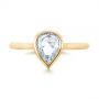 18k Yellow Gold 18k Yellow Gold Custom Rose Cut Solitaire Bezel Diamond Engagement Ring - Top View -  104687 - Thumbnail