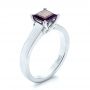  Platinum Platinum Custom Amethyst Solitaire Engagement Ring - Three-Quarter View -  103163 - Thumbnail