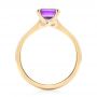 18k Yellow Gold 18k Yellow Gold Custom Amethyst Solitaire Engagement Ring - Front View -  103163 - Thumbnail