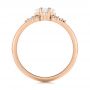 14k Rose Gold Custom Aquamarine And Diamond Engagement Ring - Front View -  103617 - Thumbnail