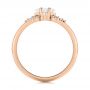14k Rose Gold Custom Aquamarine And Diamond Engagement Ring - Front View -  103617 - Thumbnail