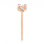 14k Rose Gold Custom Aquamarine And Diamond Engagement Ring - Side View -  103617 - Thumbnail