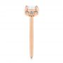 14k Rose Gold Custom Aquamarine And Diamond Engagement Ring - Side View -  103617 - Thumbnail