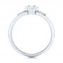 18k White Gold 18k White Gold Custom Aquamarine And Diamond Engagement Ring - Front View -  103617 - Thumbnail