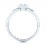 14k White Gold 14k White Gold Custom Aquamarine And Diamond Engagement Ring - Front View -  103617 - Thumbnail