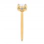 14k Yellow Gold 14k Yellow Gold Custom Aquamarine And Diamond Engagement Ring - Side View -  103617 - Thumbnail