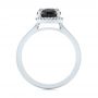  Platinum Platinum Custom Black Diamond Halo Engagement Ring - Front View -  104685 - Thumbnail