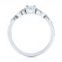 18k White Gold 18k White Gold Custom Blue Sapphire And Diamond Engagement Ring - Front View -  104007 - Thumbnail