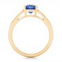 14k Yellow Gold 14k Yellow Gold Custom Blue Sapphire And Diamond Engagement Ring - Front View -  102801 - Thumbnail