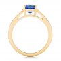 14k Yellow Gold 14k Yellow Gold Custom Blue Sapphire And Diamond Engagement Ring - Front View -  102801 - Thumbnail