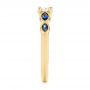 14k Yellow Gold 14k Yellow Gold Custom Blue Sapphire And Diamond Engagement Ring - Side View -  104007 - Thumbnail