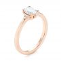 18k Rose Gold 18k Rose Gold Custom Diamond Engagement Ring - Three-Quarter View -  103212 - Thumbnail