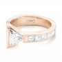 14k Rose Gold Custom Diamond Engagement Ring - Flat View -  102884 - Thumbnail